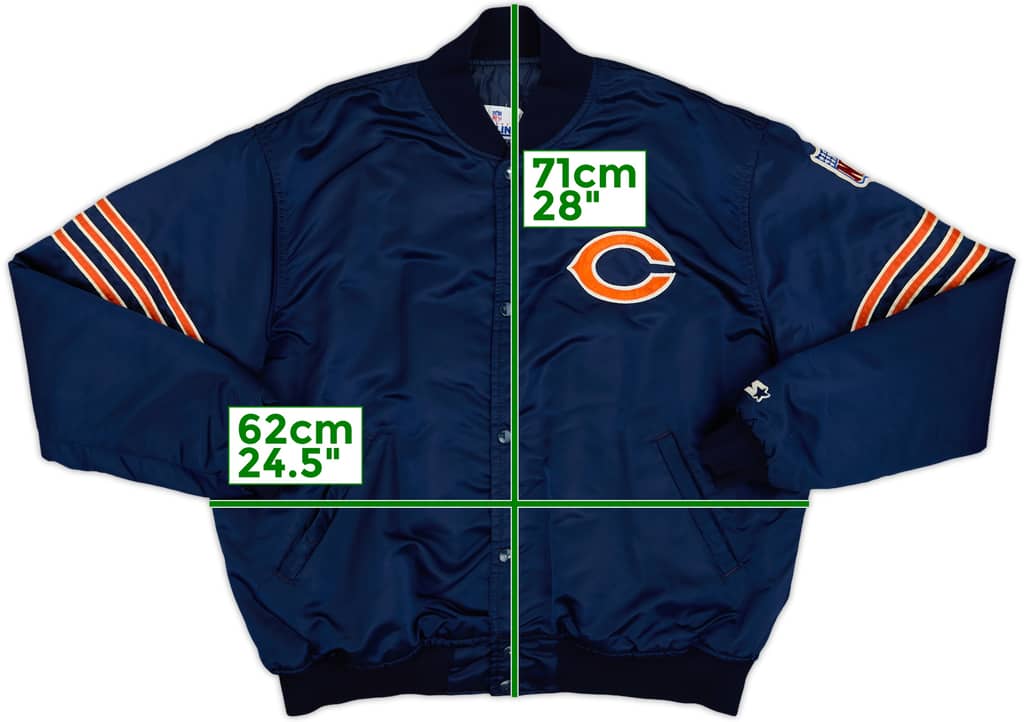 1980s Chicago Bears Starter Satin Varsity Jacket - 9/10 - (XL)