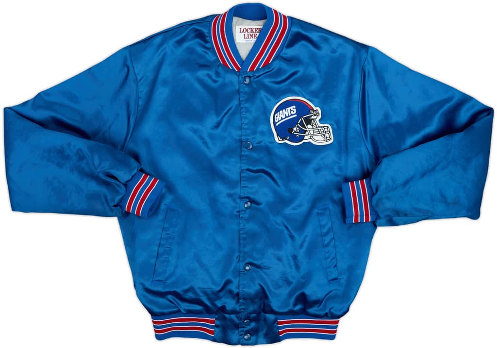 1990s New York Giants Locker Line Satin Varsity Jacket - 8/10 - (M)