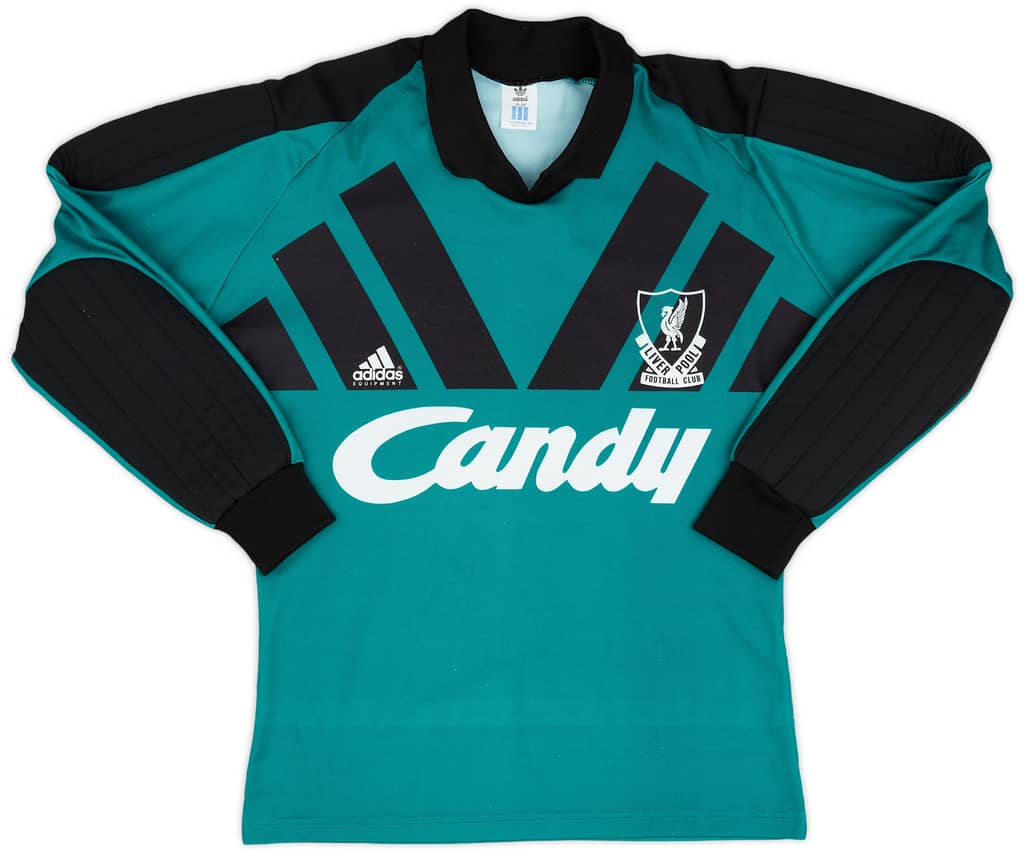 1991-92 Liverpool GK Shirt - 8/10 - (S)