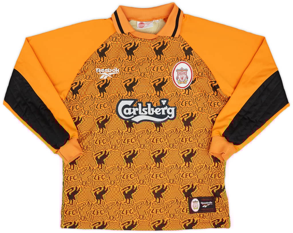 1996-97 Liverpool GK Shirt - 8/10 - (Y)