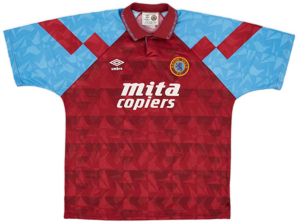 1990-92 Aston Villa Home Shirt - 9/10 - (XL)