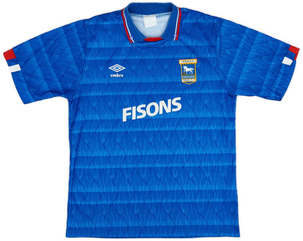 1989-92 Ipswich Home Shirt - 9/10 - (L)