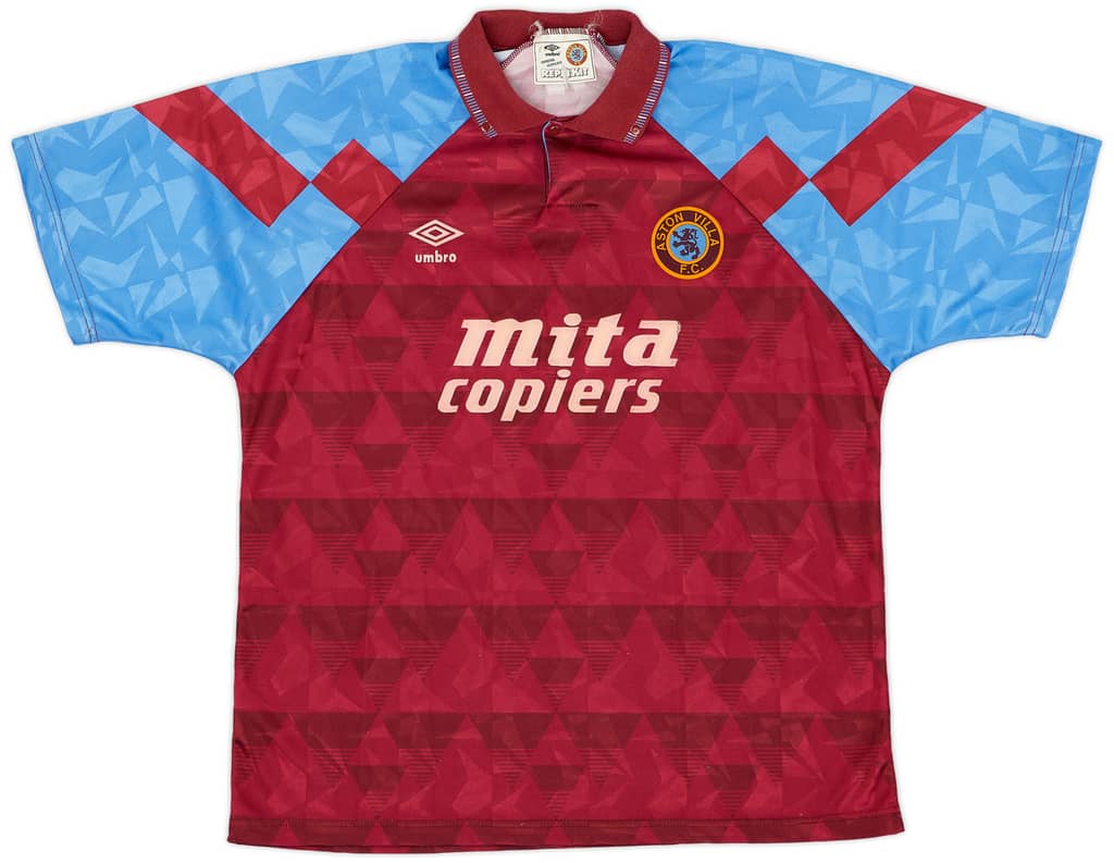1990-92 Aston Villa Home Shirt - 9/10 - (XL)
