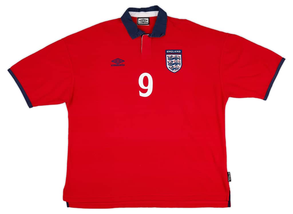 1999-01 England Away Shirt Shearer #9