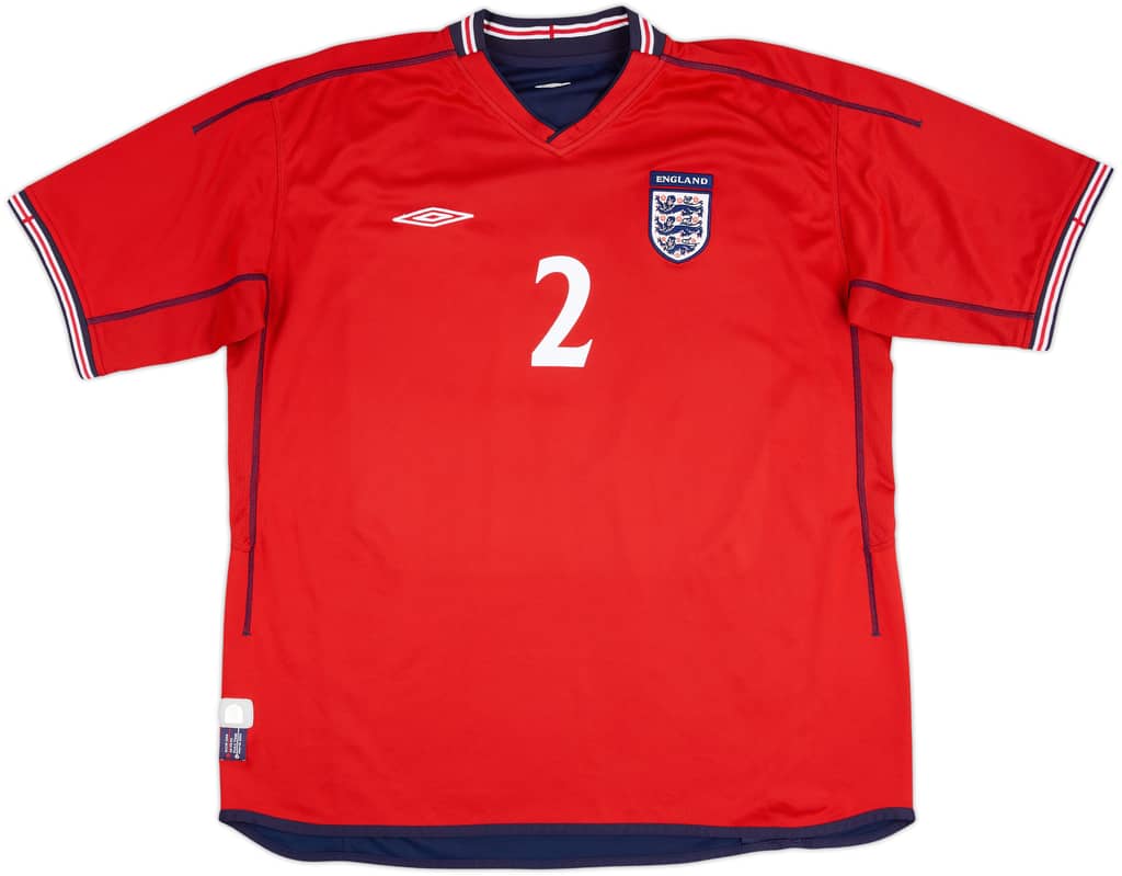 2002-04 England Away Shirt G.Neville #2