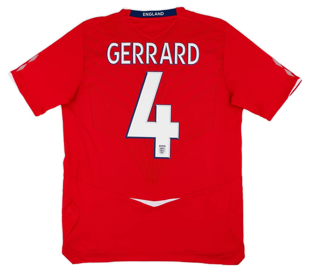 2008-10 England Away Shirt Gerrard #4 - 6/10 - (S)