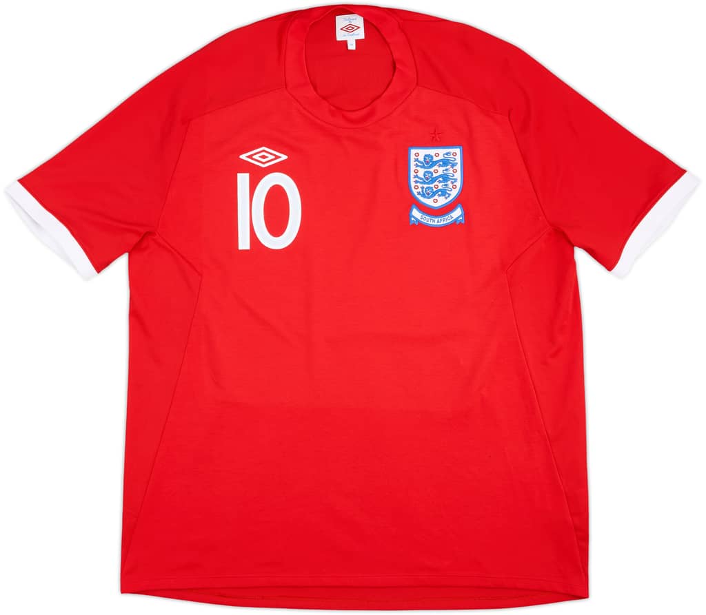 2010-11 England 'South Africa' Away Shirt Rooney #10 - 8/10 - (S)