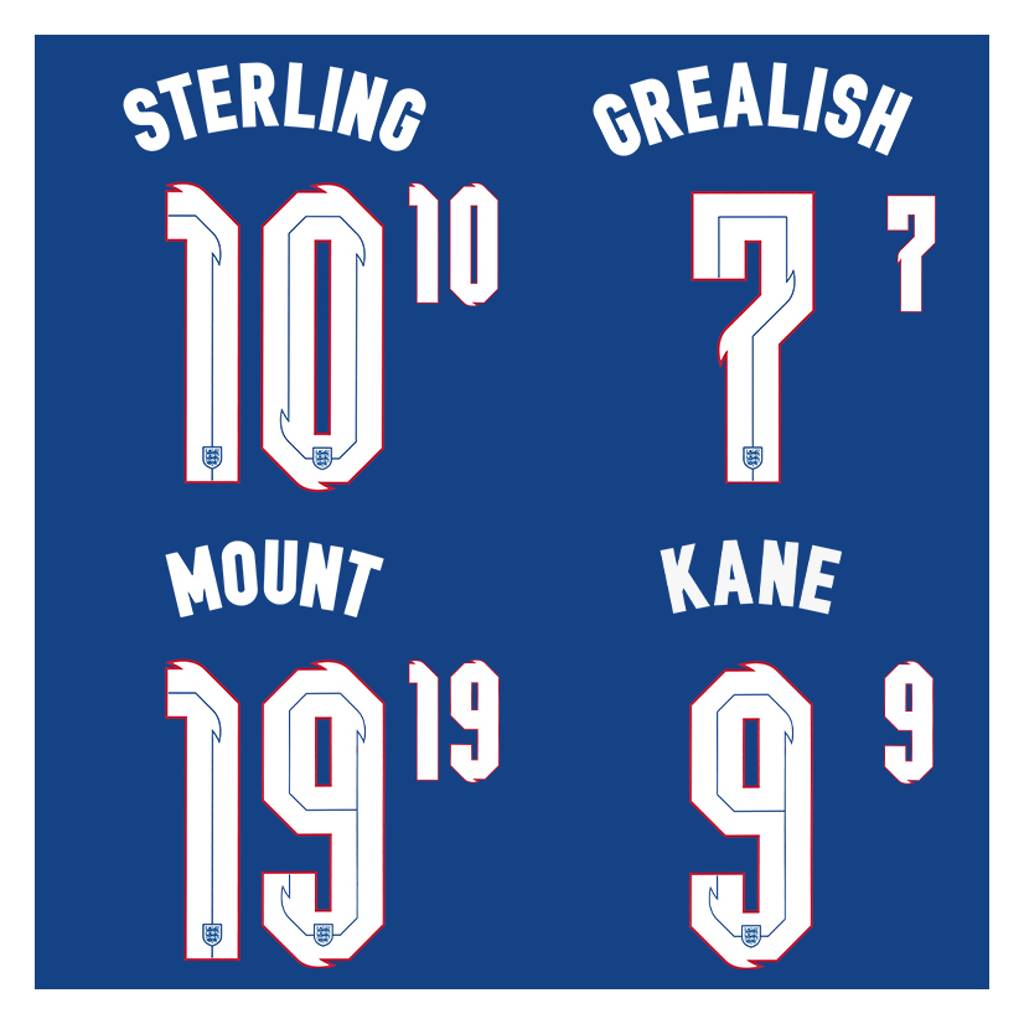 2020-21 England Away Name Set