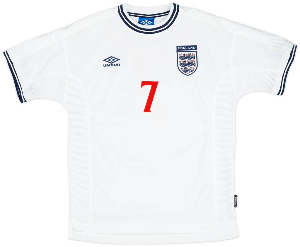 1999-01 England Home Shirt Beckham #7