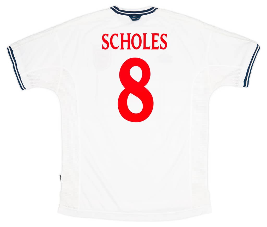 1999-01 England Home Shirt Scholes #8