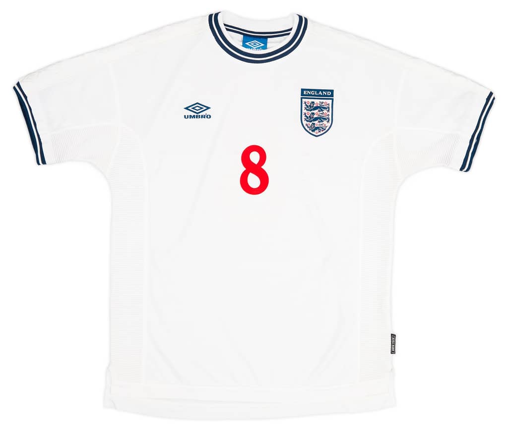 1999-01 England Home Shirt Scholes #8