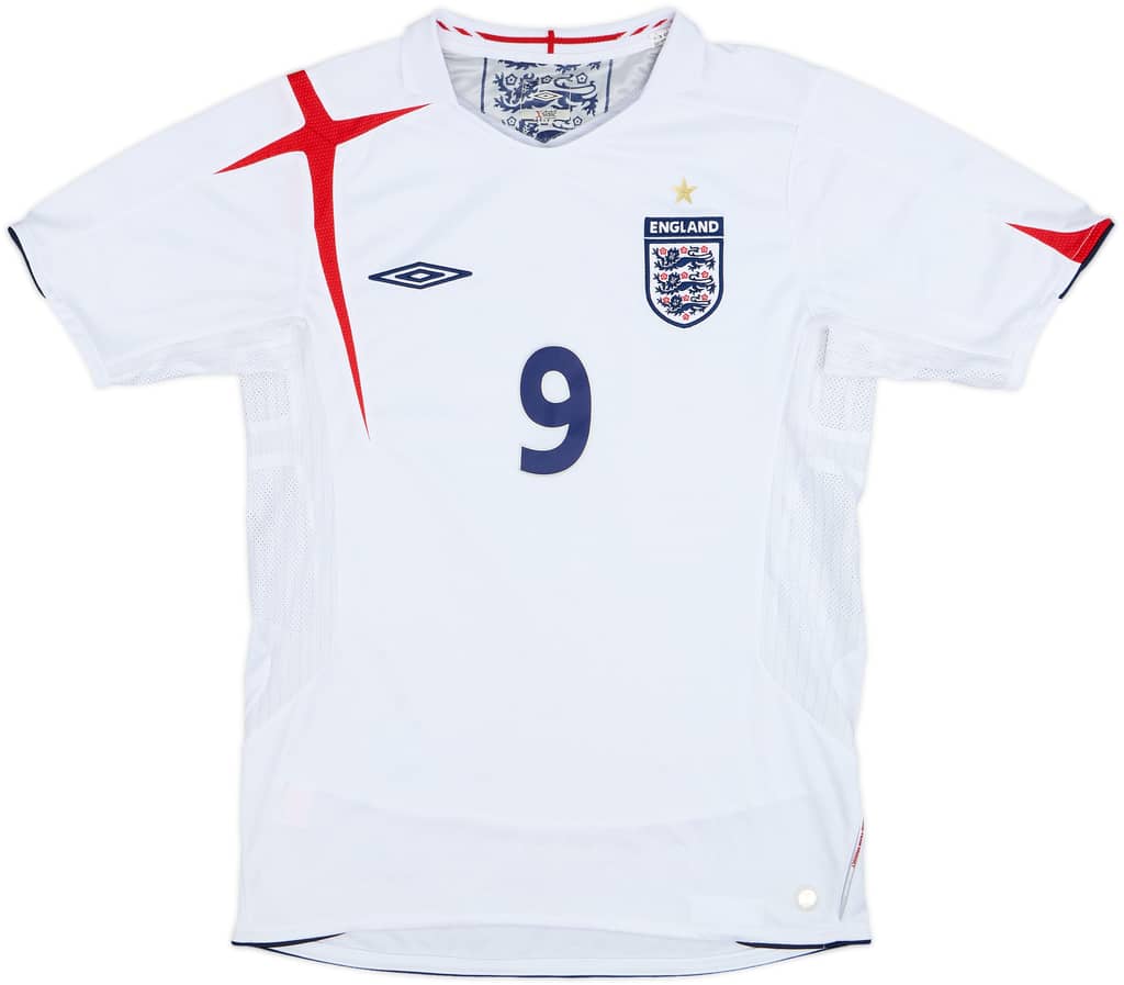 2005-07 England Home Shirt Rooney #9