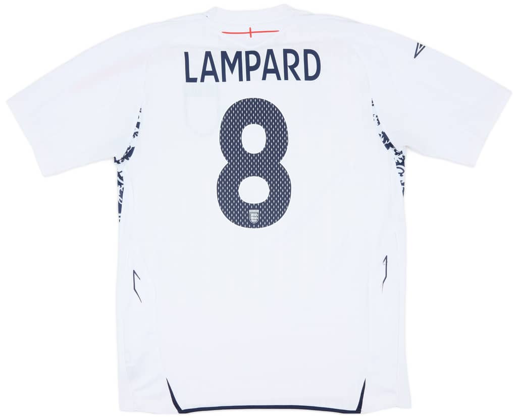 2007-09 England Home Shirt Lampard #8 - 6/10 - (S)