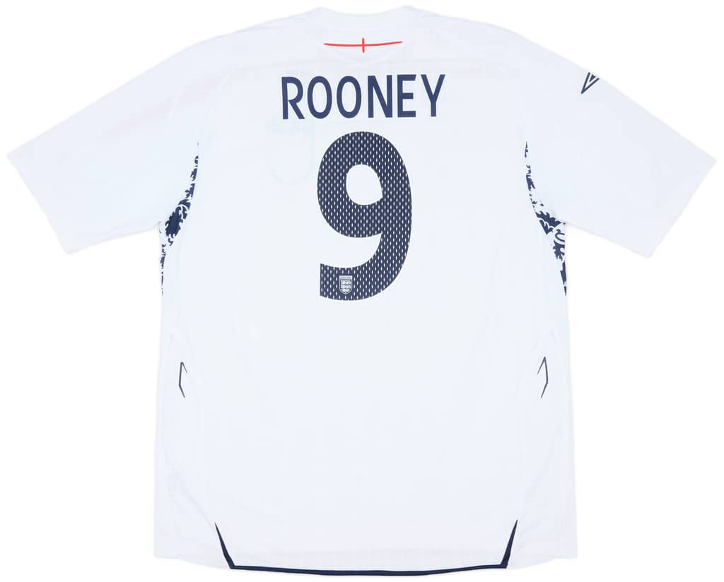 2007-09 England Home Shirt Rooney #9