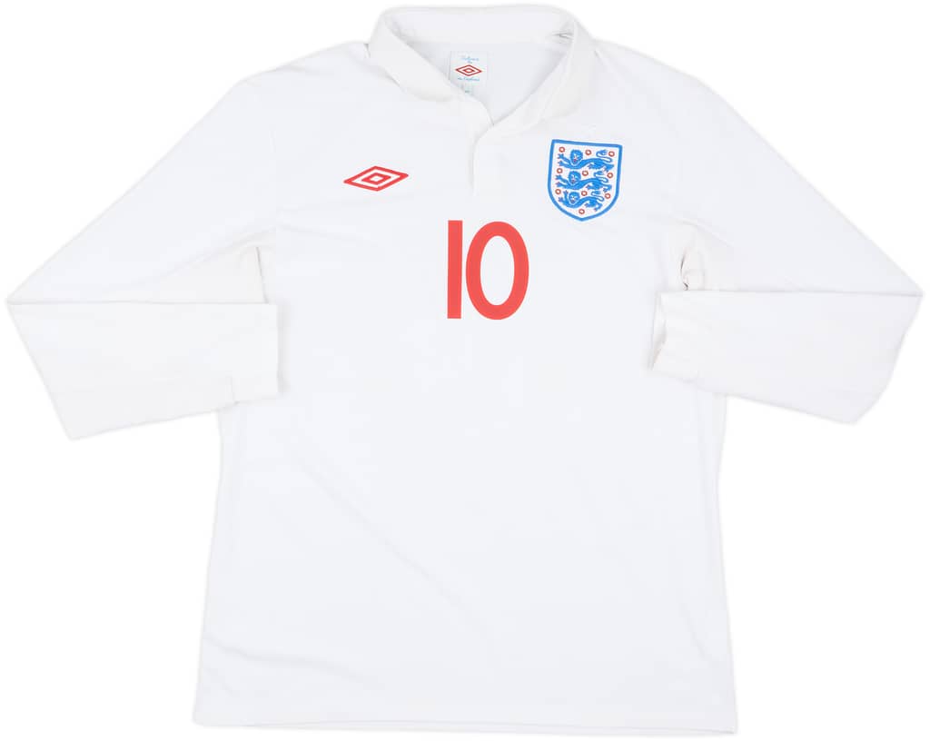 2009-10 England Home L/S Shirt Rooney #10