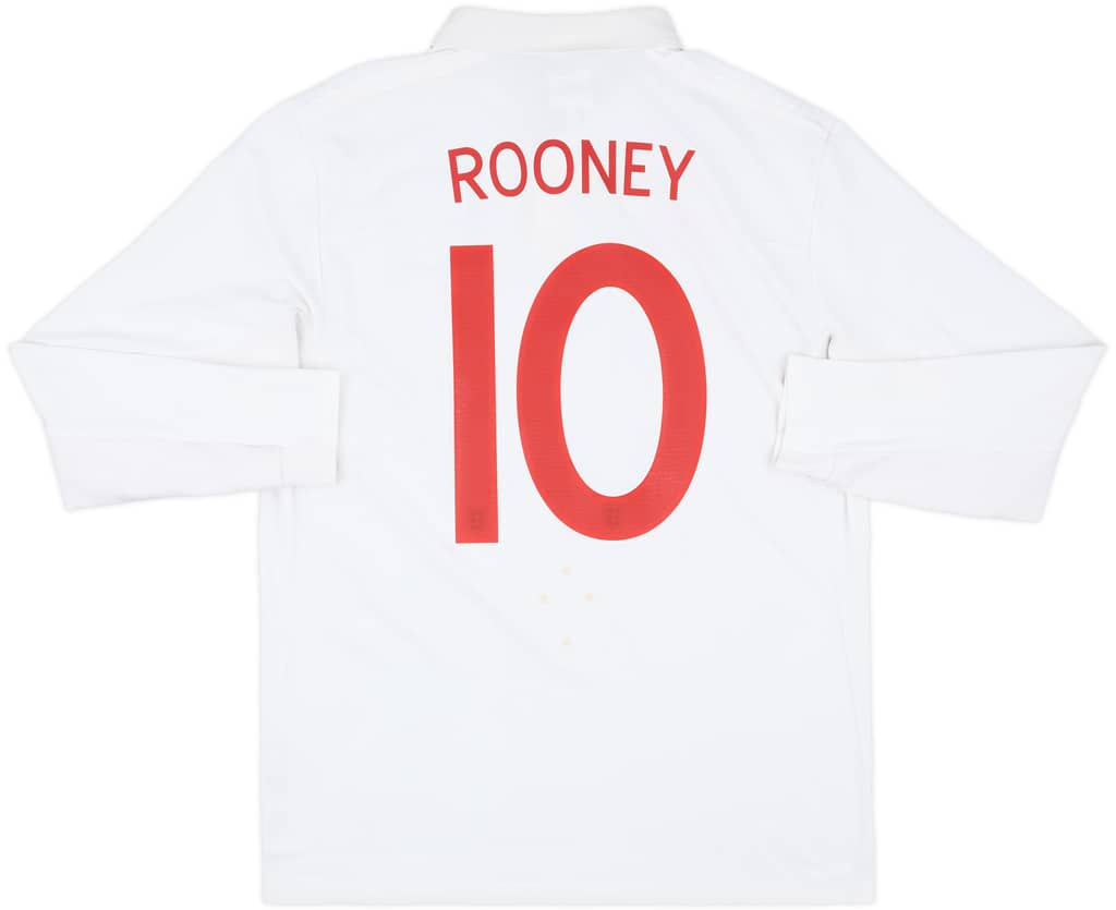2009-10 England Home L/S Shirt Rooney #10