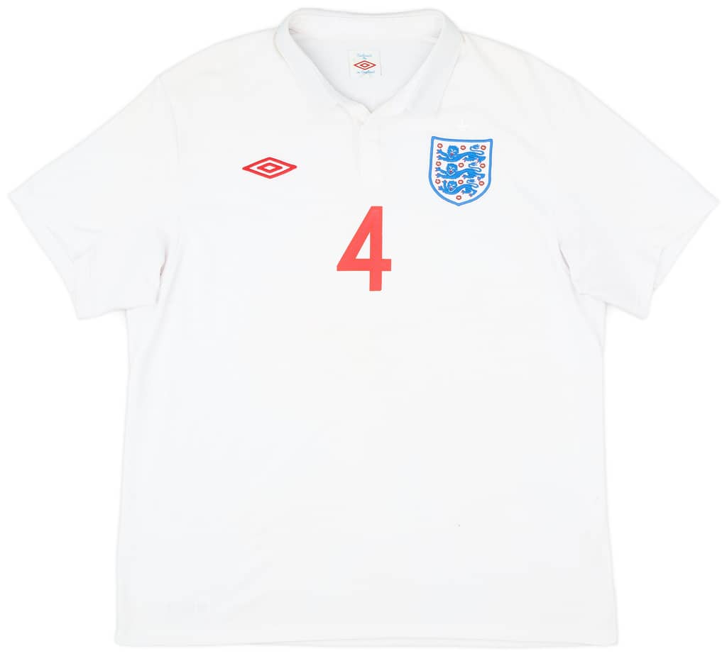 2009-10 England Home Shirt Gerrard #4 - 8/10 - (S)