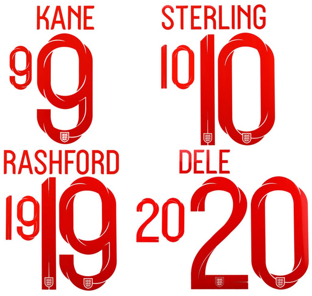 2018-19 England Home Name Set