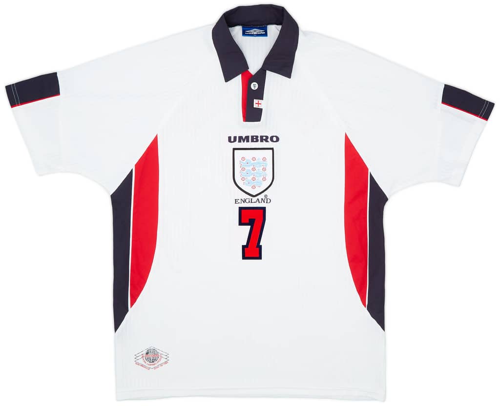 1997-99 England Home Shirt Beckham #7
