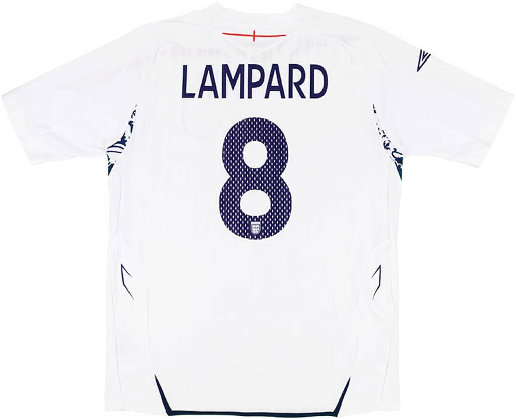 2007-09 England Home Shirt Lampard #8 - 6/10 - (XL)