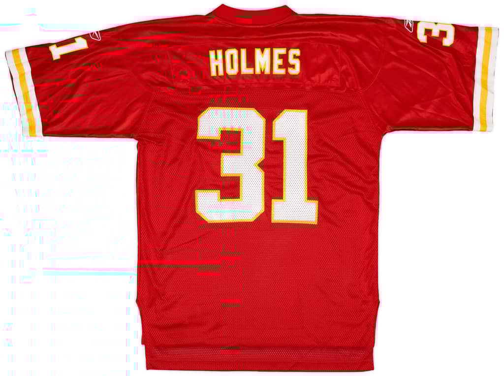 2005-06 Kansas City Chiefs Holmes #31 Reebok On Field Home Jersey - 9/10 - (L)
