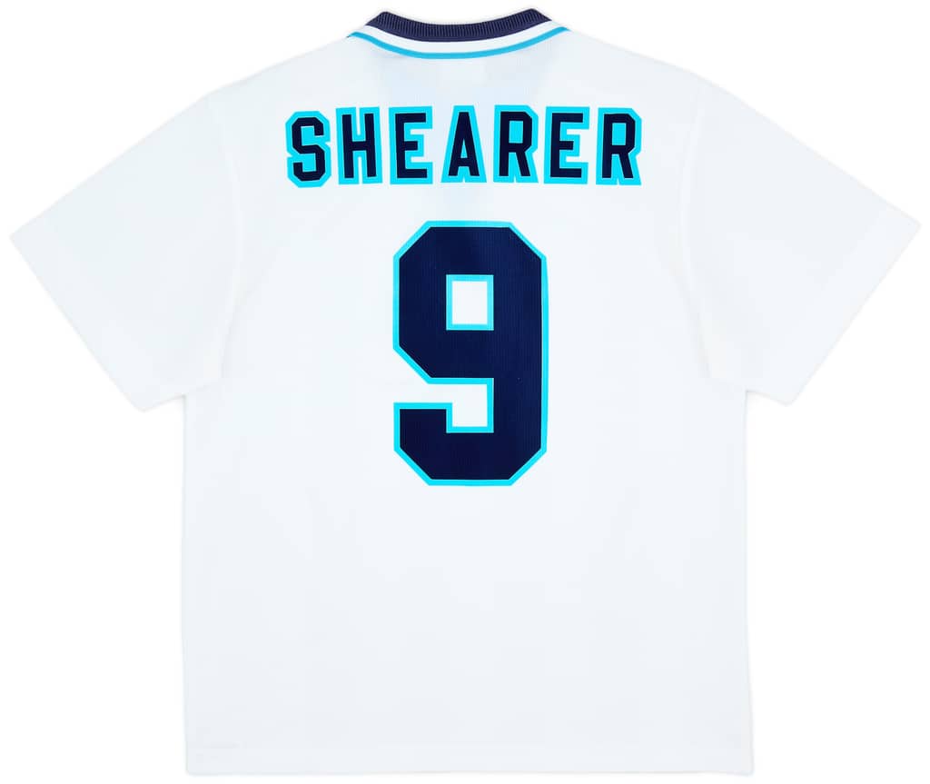 1995-97 England Home Shirt Shearer #9 - 8/10 - (L)
