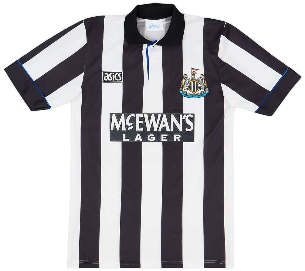 1993-95 Newcastle Home Shirt Cole #9 - 7/10 - (S)