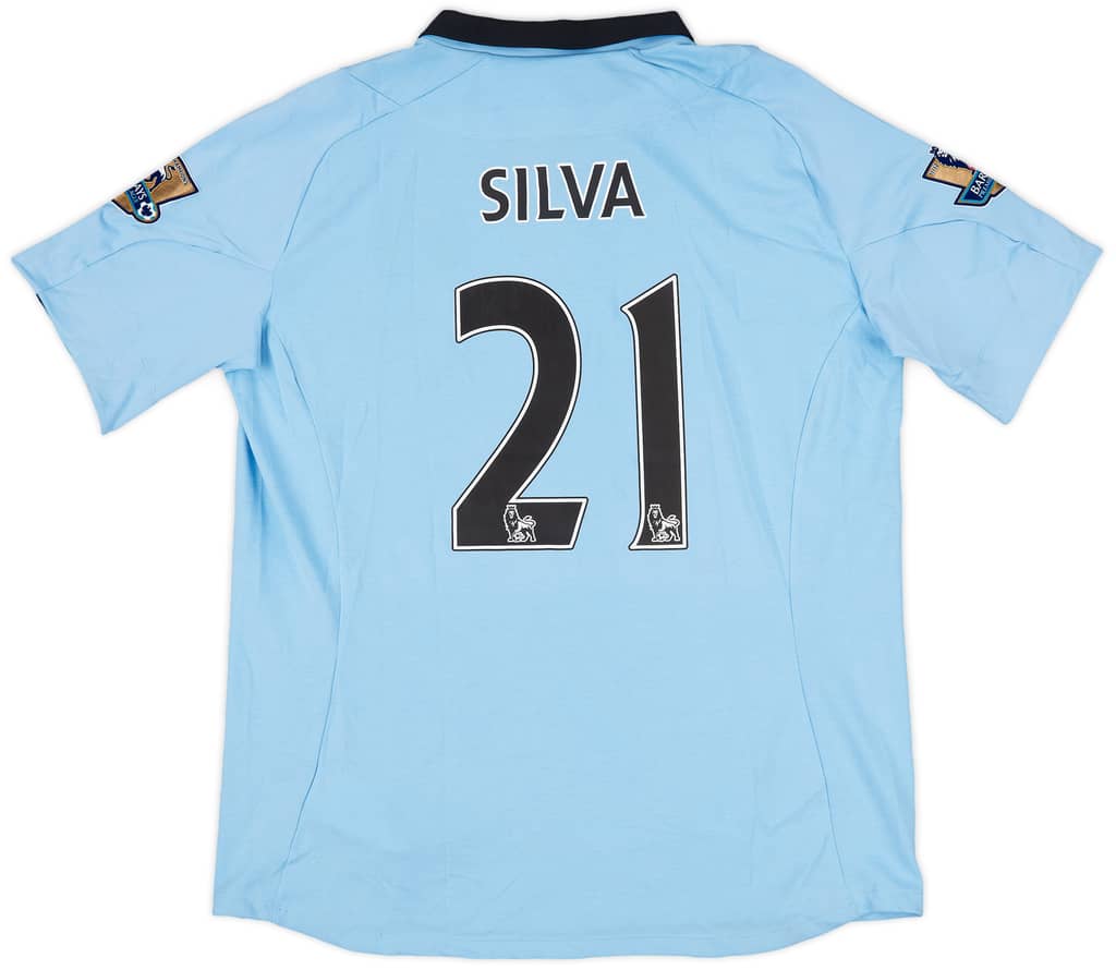 2012-13 Manchester City Home Shirt Silva #21 (XL)