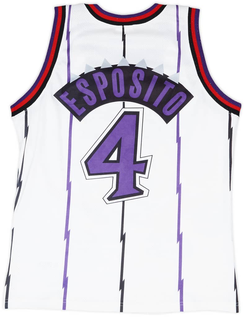 1995-96 Toronto Raptors Esposito #4 Champion Home Jersey - 8/10 - (S)