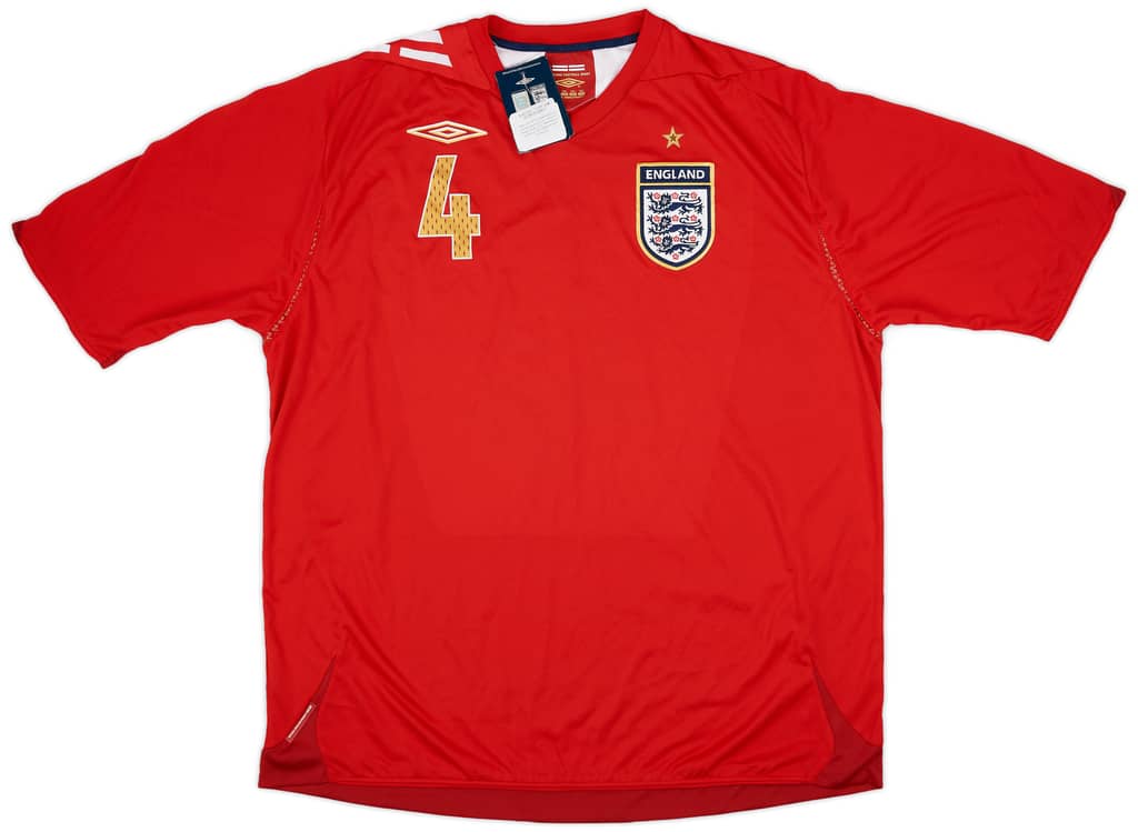 2006-08 England Away Shirt Gerrard #4 (XXL)