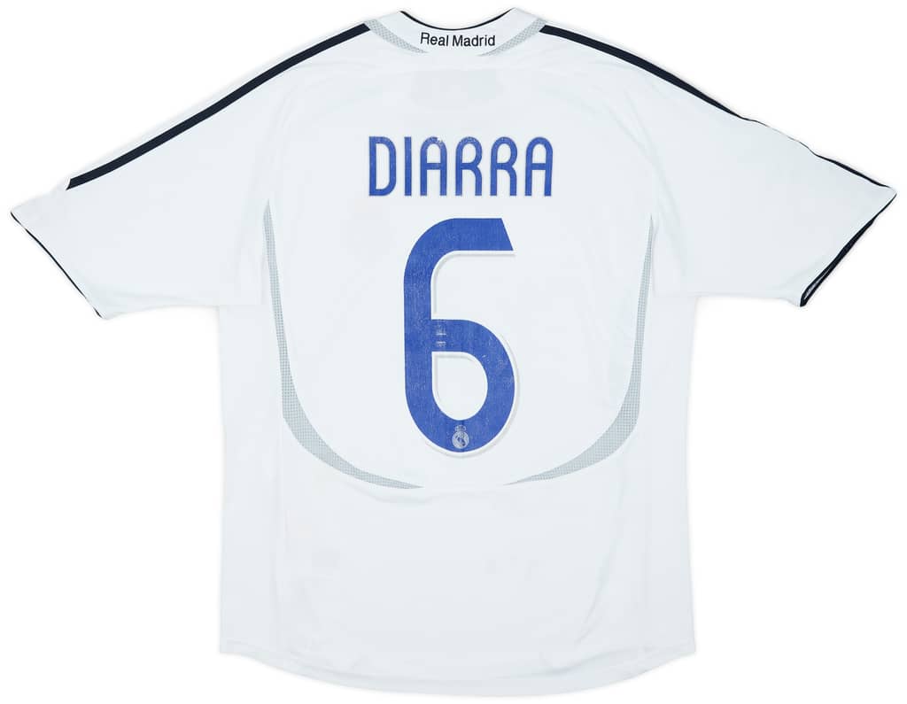 2006-07 Real Madrid Home Shirt Diarra #6 - 6/10 - (XL.Boys)