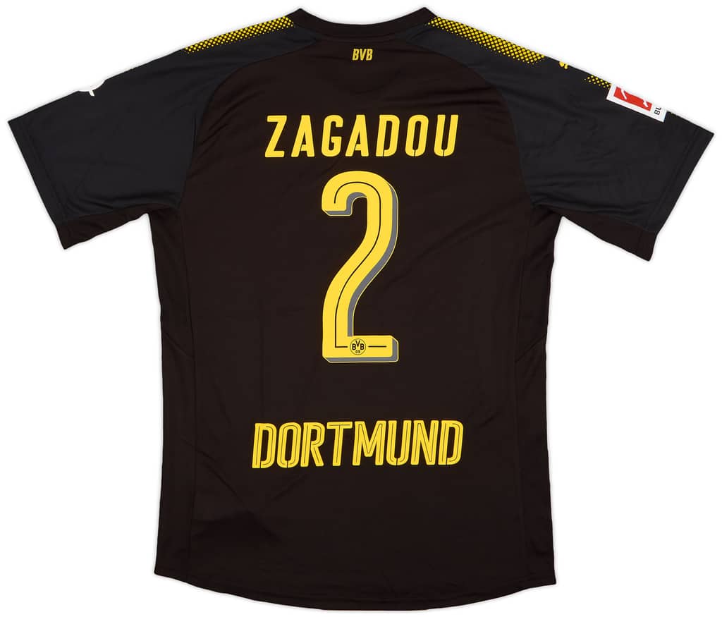 2017-18 Borussia Dortmund Authentic Away Shirt Zagadou #2 - 10/10 - (L)