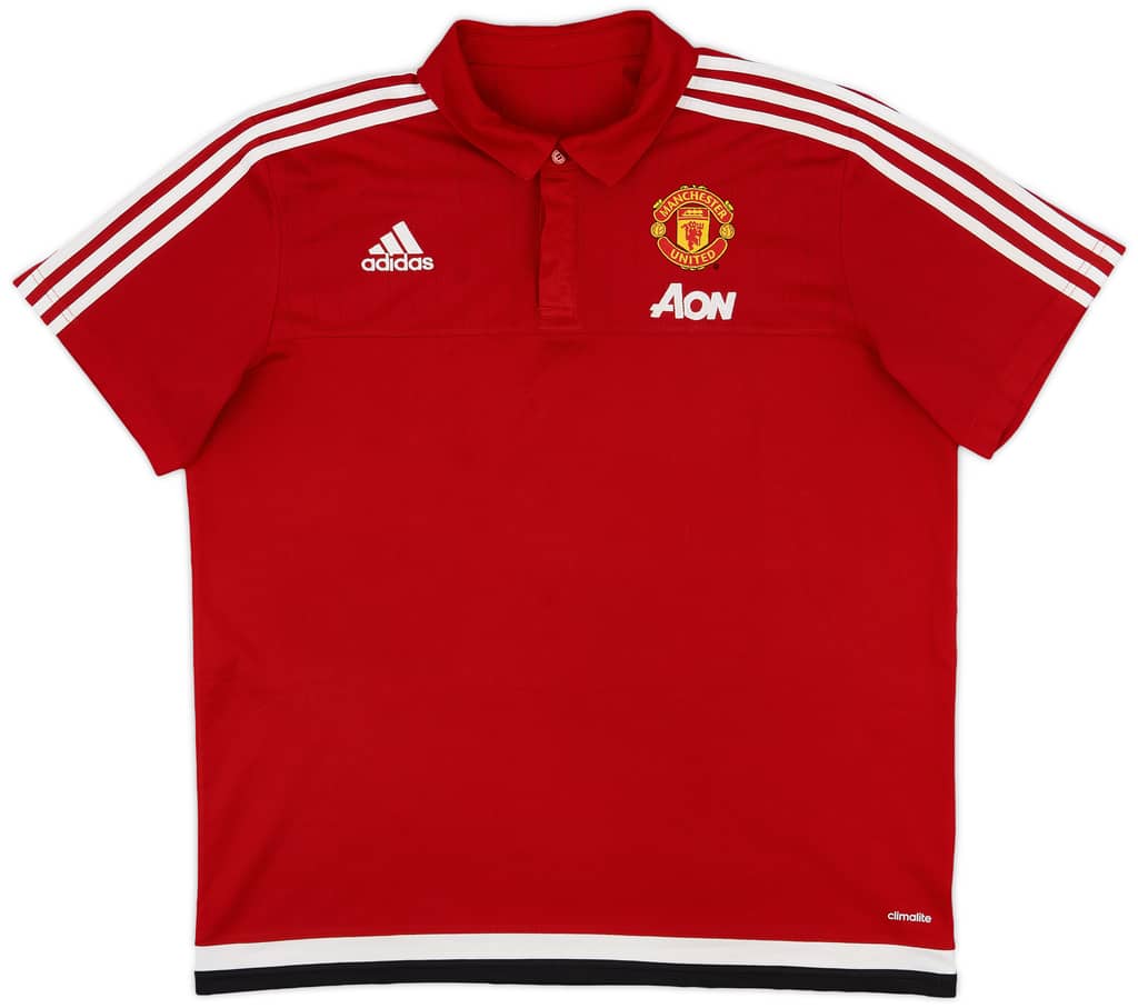 2015-16 Manchester United adidas Polo Shirt - 8/10 - (XL)