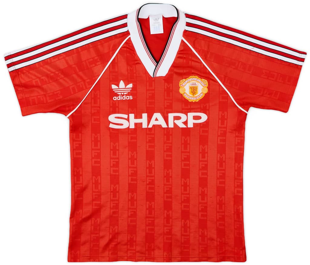 1988-90 Manchester United Home Shirt - 8/10 - (S)
