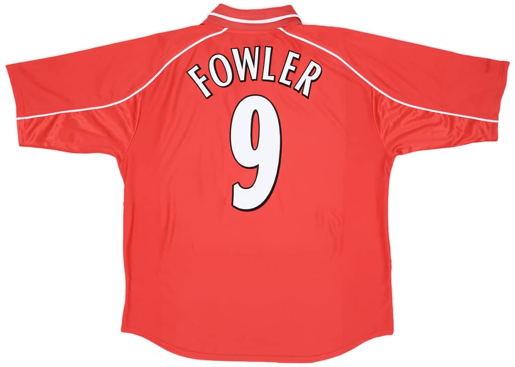 2000-02 Liverpool Home Shirt Fowler #9 - 7/10 - (L)