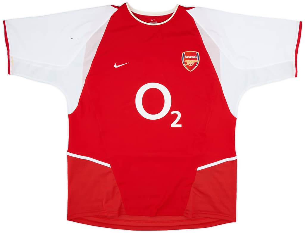 2002-03 Arsenal Signed Home Shirt Adams #6