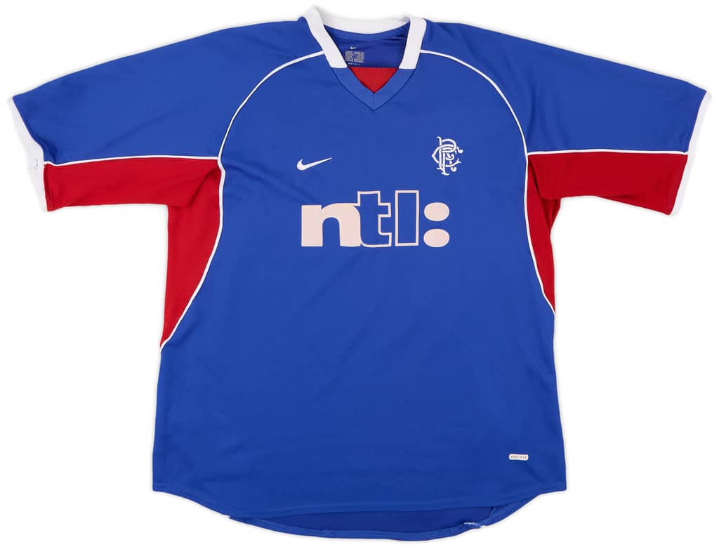 2001-02 Rangers Home Shirt - 8/10 - (XL)