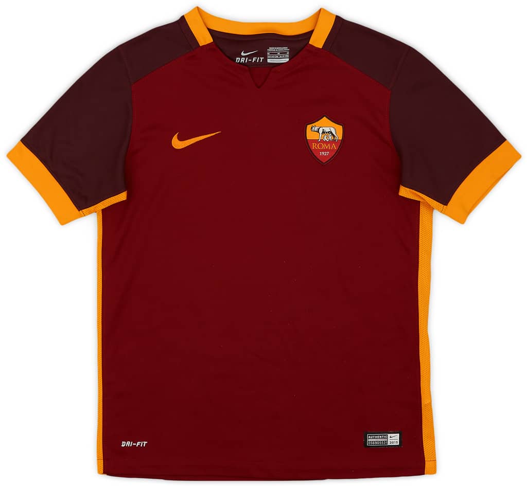 2015-16 Roma Home Shirt - 8/10 - (M.Boys)