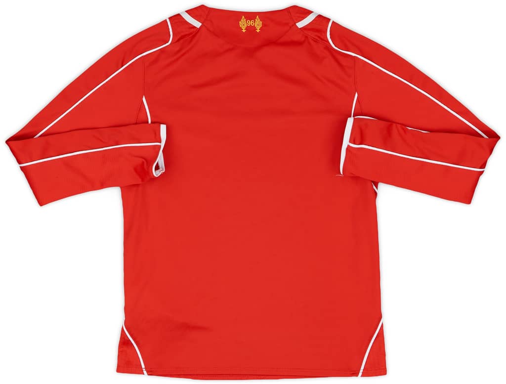 2014-15 Liverpool Home L/S Shirt - 6/10 - (S.Boys)