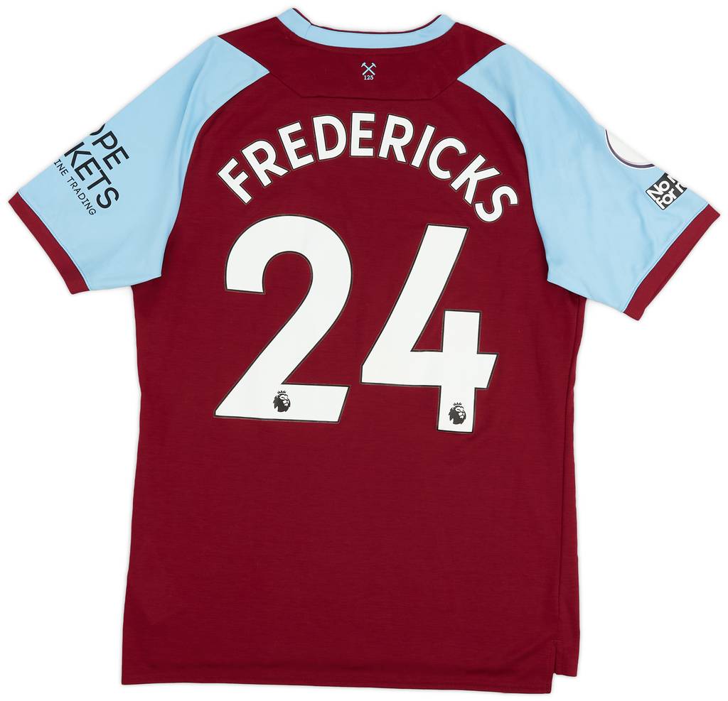 2020-21 West Ham Match Issue Home Shirt Fredericks #24