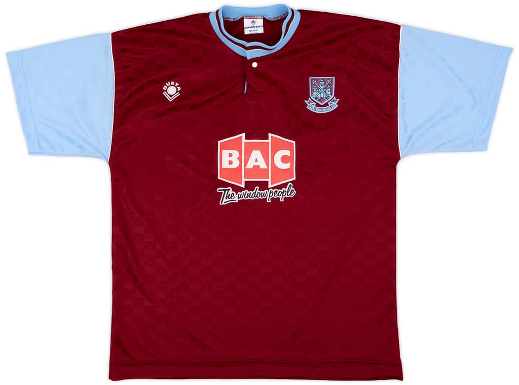 1989-90 West Ham Home Shirt - 9/10 - (M)