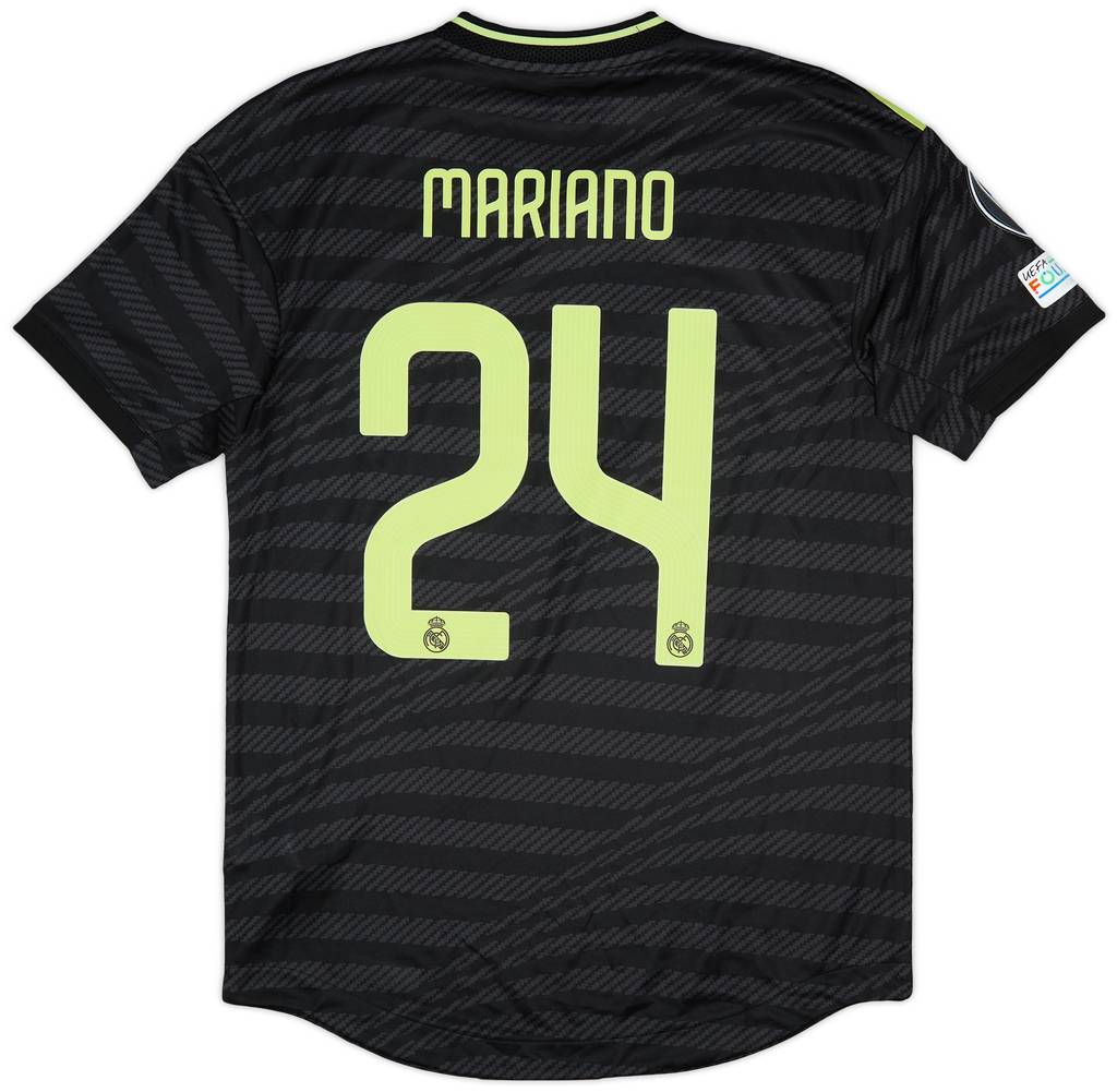 2022-23 Real Madrid Match Issue Champions Leauge Third Shirt Mariano #24