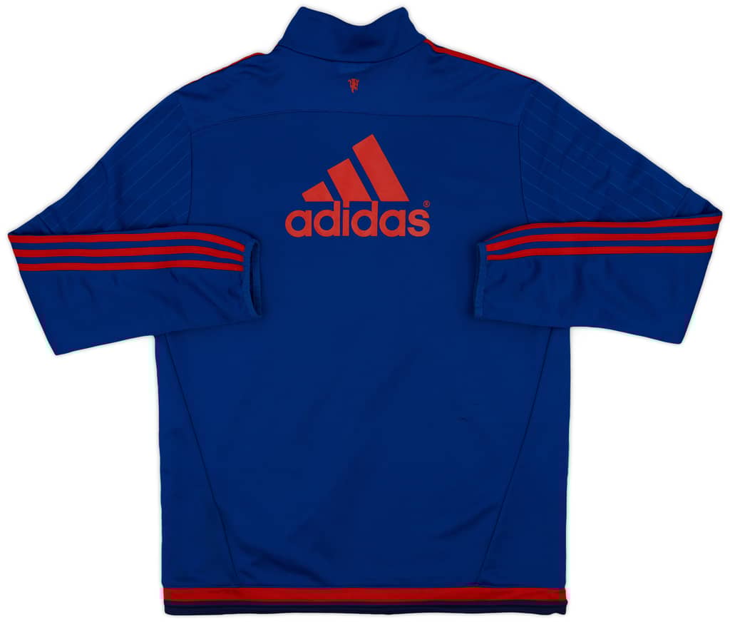 2015-16 Manchester United adidas 1/4 Zip Drill Top - 8/10 - (L)