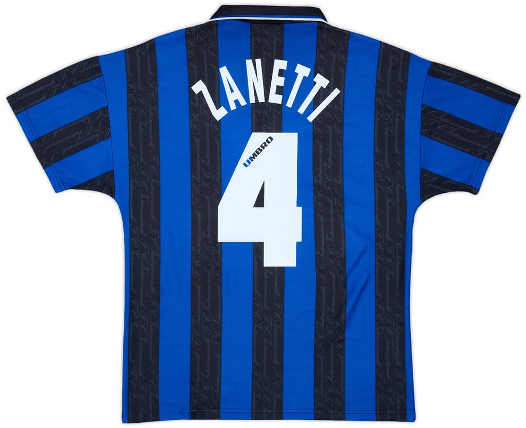 1996-97 Inter Milan Home Shirt Zanetti #4 - 8/10 - (M)