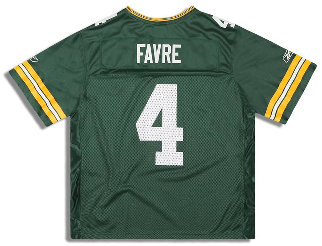 2007 Green Bay Packers Favre #4 Reebok On Field Jersey (Home) Womens (XL)