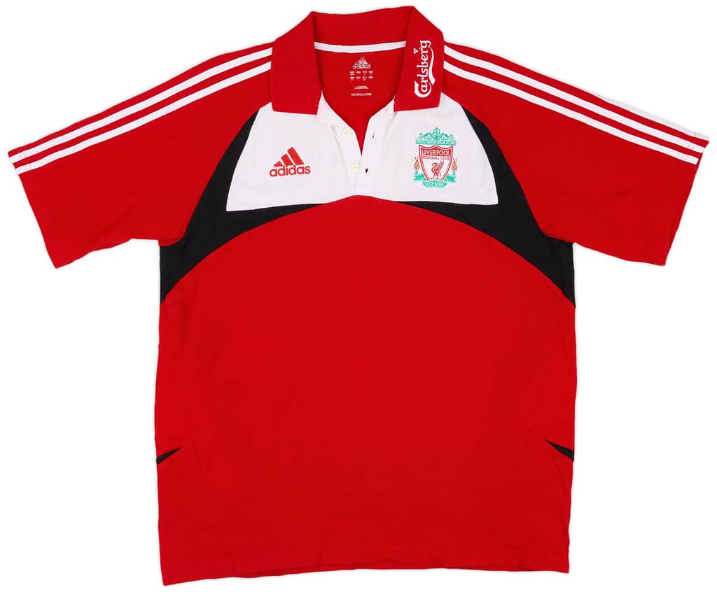 2007-08 Liverpool adidas Polo Shirt - 9/10 - (L)