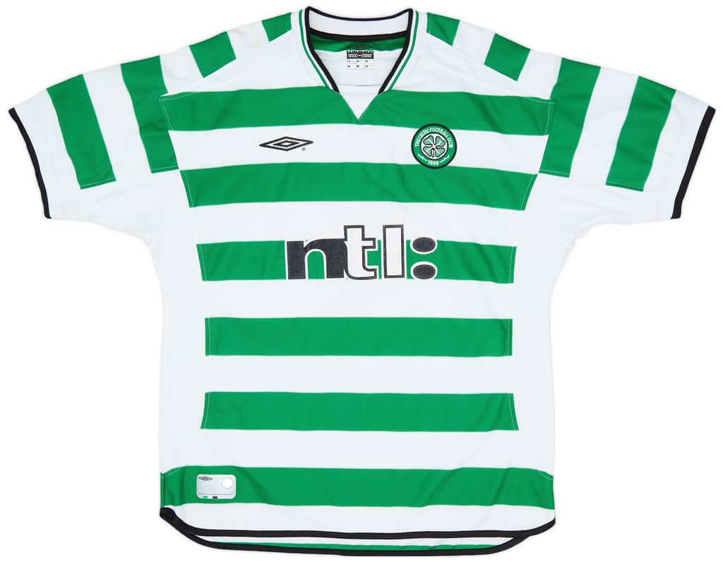 2001-03 Celtic Home Shirt Larsson #7 - 5/10 - (XL)