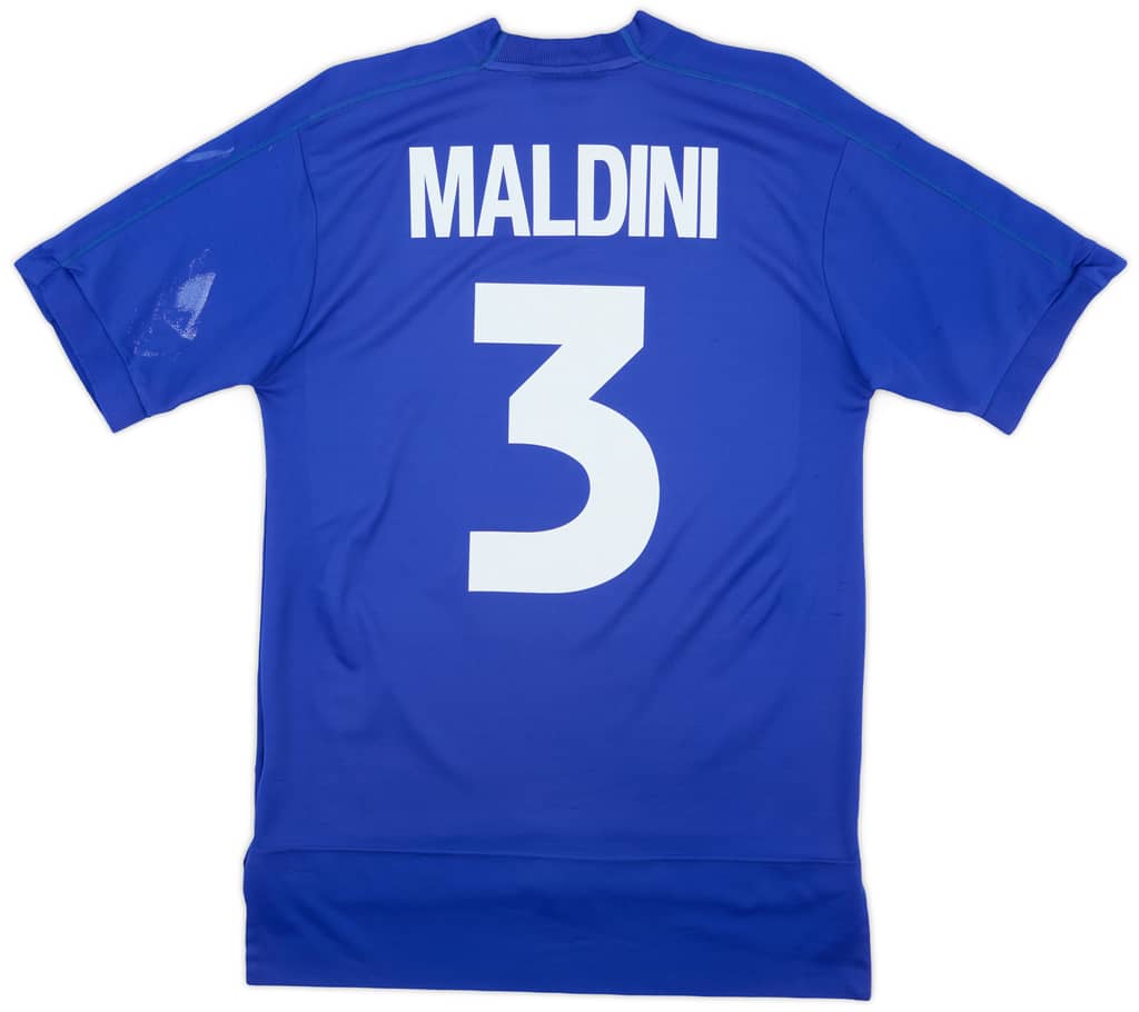 1998-99 Italy Home Shirt Maldini #3 - 6/10 - (M)