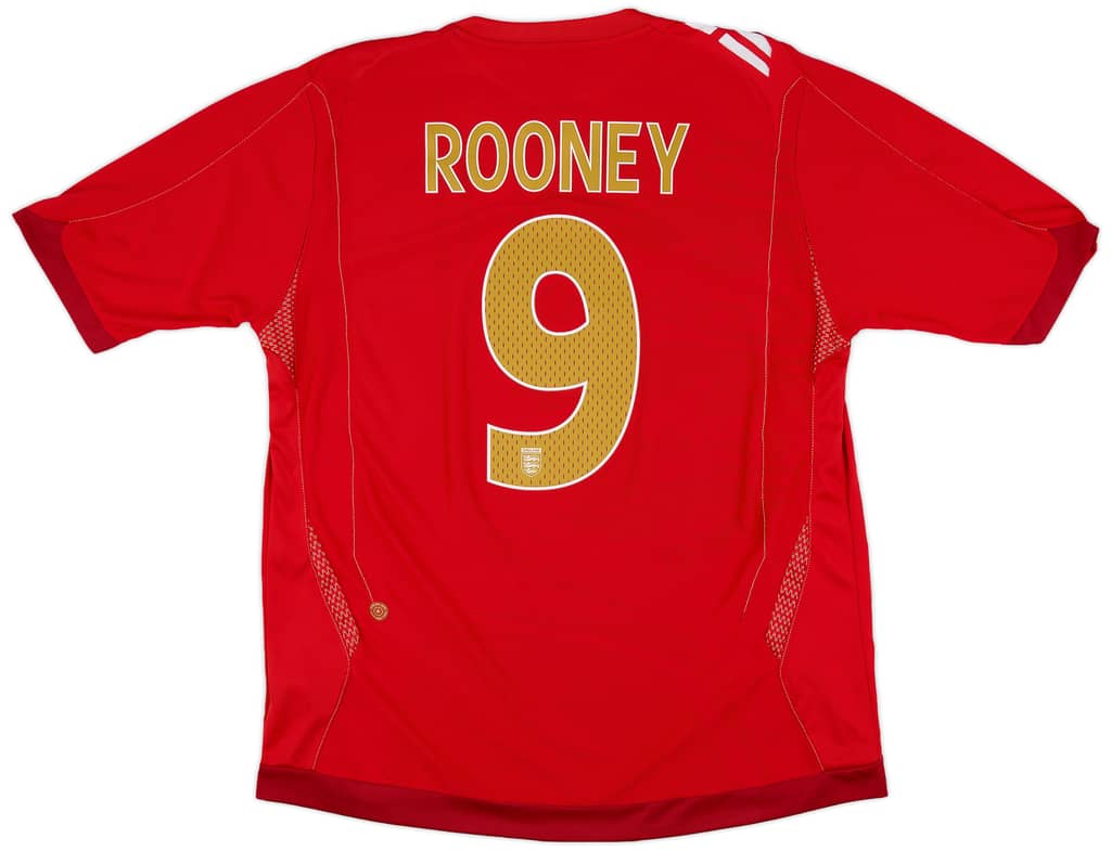 2006-08 England Away Shirt Rooney #9 - 6/10 - (XL)