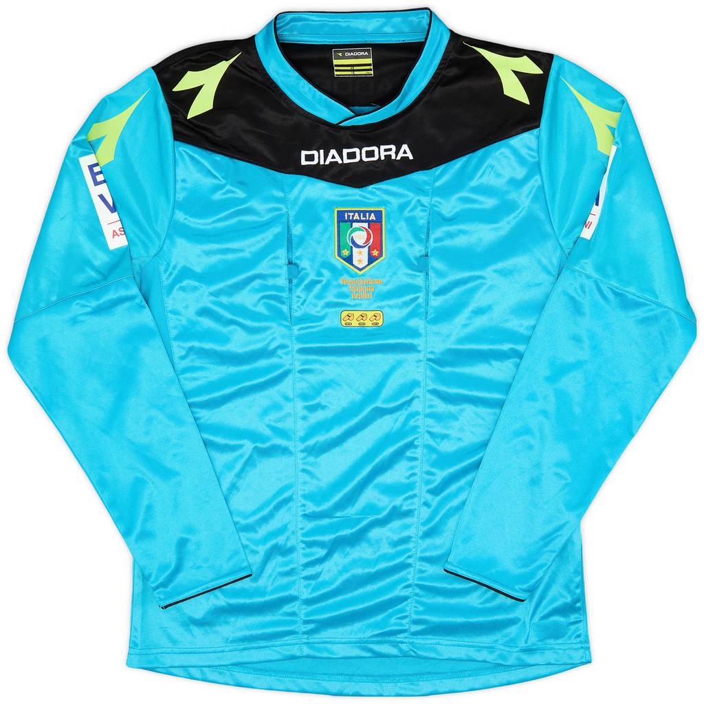 2015-16 Italy Diadora Referee L/S Shirt - 8/10 - (S)